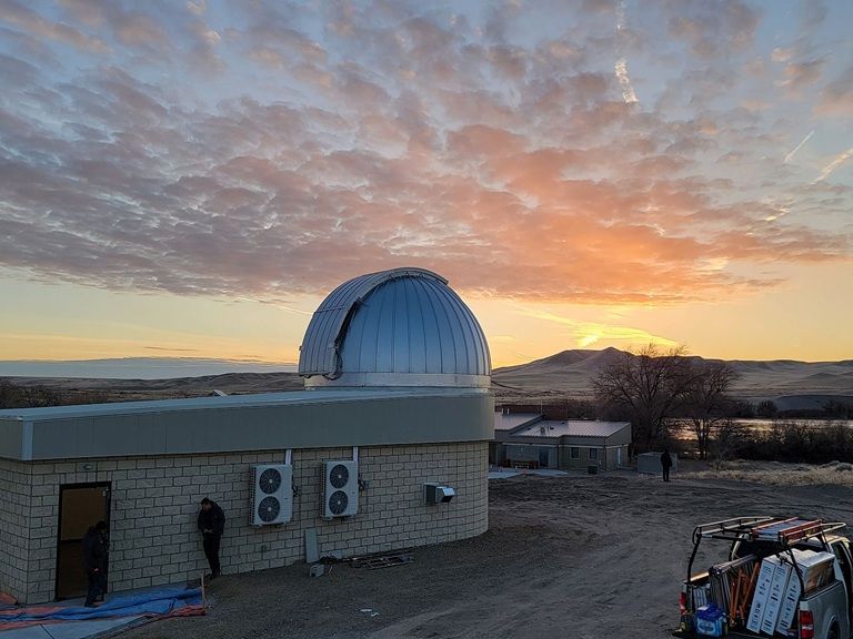 Bruneau Dunes State Park Observatory full view sunset